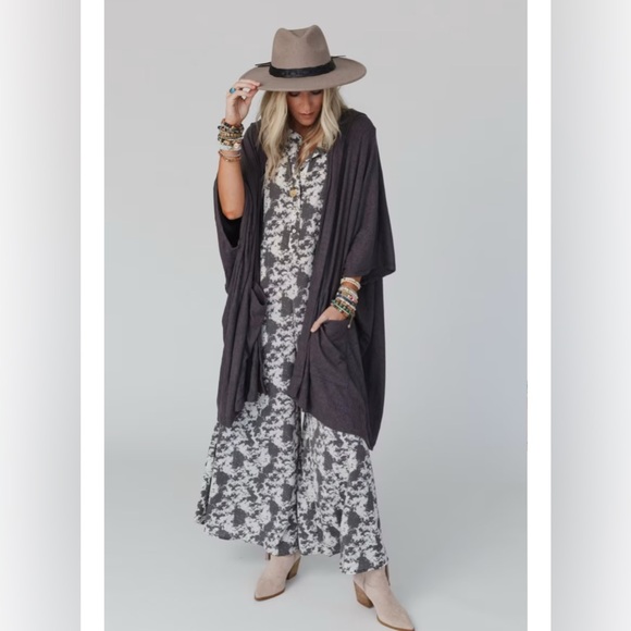 Three Bird Nest Boho Essential Hoodie Ribbed Sweater - Picture 2 of 8